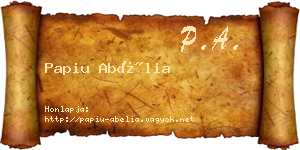 Papiu Abélia névjegykártya